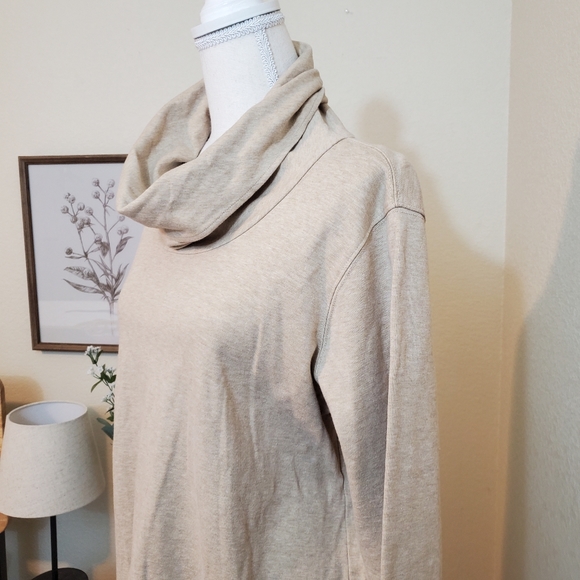 L.L.Bean 100% cotton cowl neck tunic top! Size XL. - Picture 2 of 8